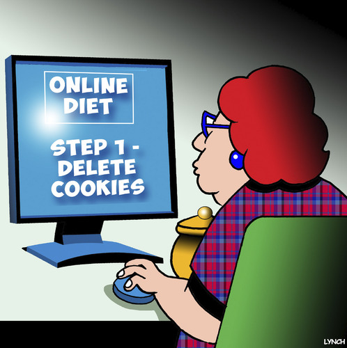 Cartoon: Delete cookies (medium) by toons tagged diets,cookies,obesity,delete,overweight,diets,cookies,obesity,delete,overweight