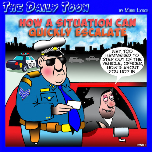 Cartoon: Drunks (medium) by toons tagged highway,patrol,drunk,driving,wasted,highway,patrol,drunk,driving,wasted