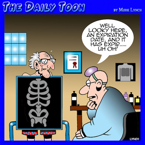 Cartoon: Expiration date (medium) by toons tagged expiry,date,xrays,old,age,pensioners,diagnosis,expiry,date,xrays,old,age,pensioners,diagnosis