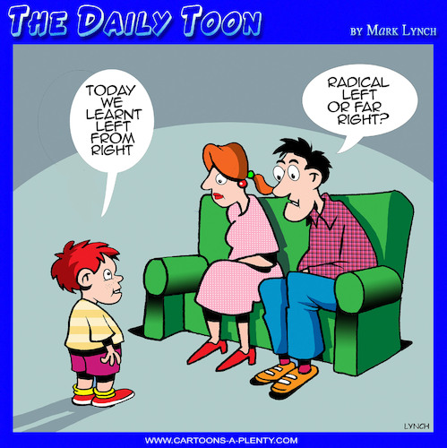 Cartoon: Far right radical left (medium) by toons tagged left,wing,right,school,teachers,left,wing,right,school,teachers