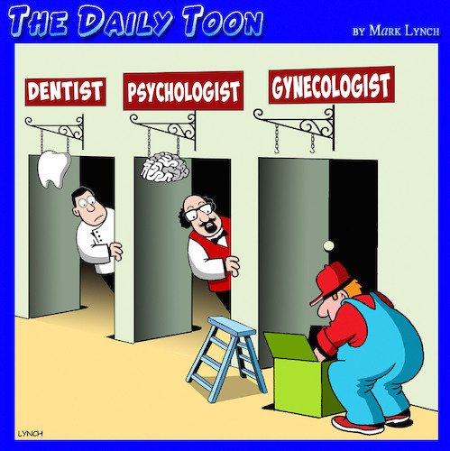 Cartoon: Gynecologist (medium) by toons tagged hanging,shingle,hanging,shingle