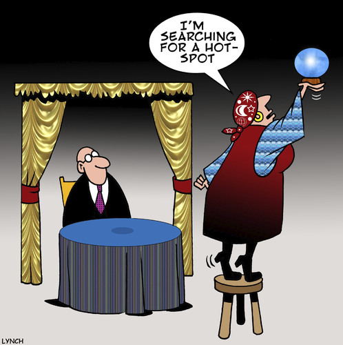 Cartoon: Hot spot (medium) by toons tagged fortune,teller,the,future,wifi,hotspot