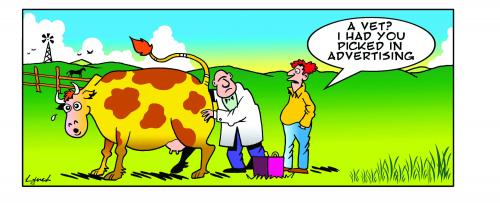 Cartoon: I had you picked in advertising (medium) by toons tagged animals,vets,doctor,cows
