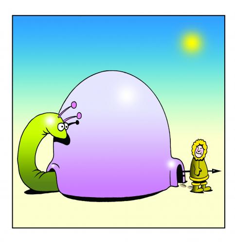 Cartoon: igloo snail (medium) by toons tagged igloo,eskimos,arctic,snails,slugs,snow
