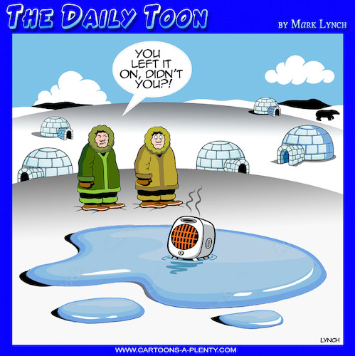 Cartoon: Igloos (medium) by toons tagged eskimos,igloo,heaters,eskimos,igloo,heaters