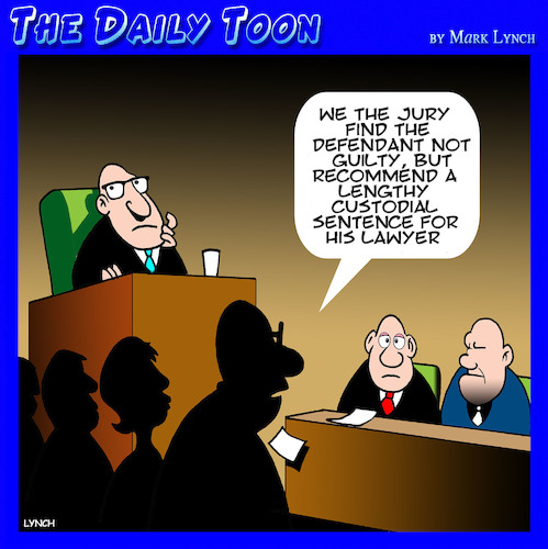Cartoon: Lawyers (medium) by toons tagged jury,jail,guilty,verdict,trials,jury,jail,guilty,verdict,trials