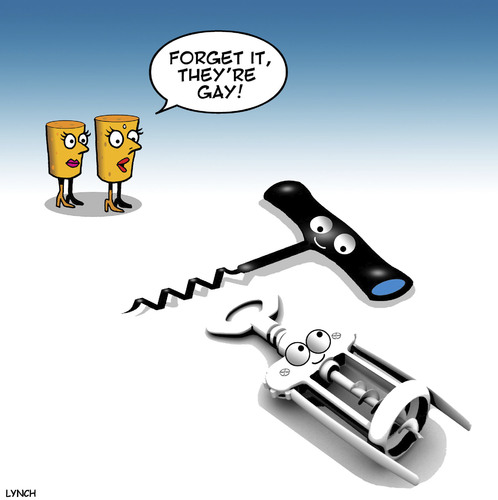 Cartoon: No screw tonight (medium) by toons tagged singles,wine,casual,homosexuality,corks,corkscrew,gay,infidelity,clubs,buff,single,girls,online,dating,gay,corkscrew,corks,homosexuality,casual,sex,wine,singles,infidelity,clubs,buff,single,girls,online,dating