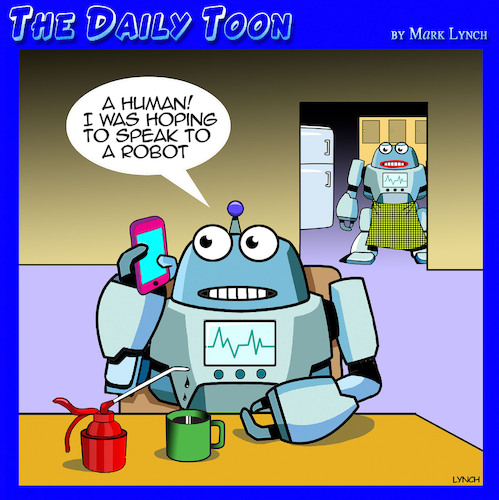 Cartoon: Robots (medium) by toons tagged artificial,intelligence,ai,bots,artificial,intelligence,ai,bots