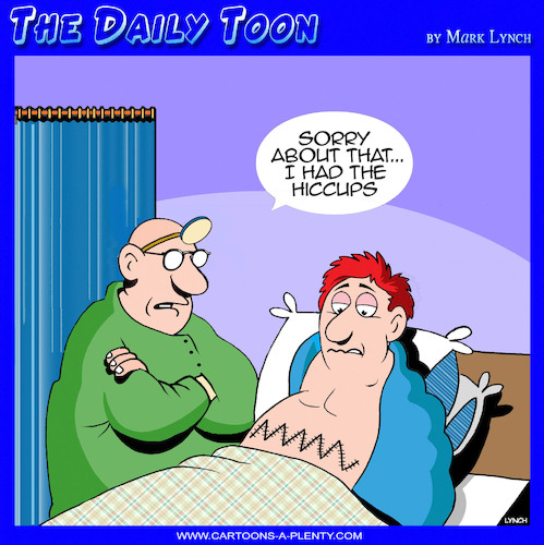 Cartoon: Surgery stitches (medium) by toons tagged surgery,hiccups,operation,medical,procedures,surgery,hiccups,operation,medical,procedures