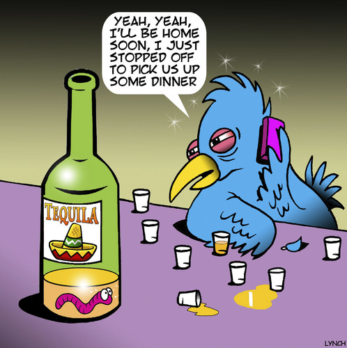 Cartoon: Tequila worm (medium) by toons tagged tequila,worms,alcohol,worm,spirits,dinner,birds,animals,tequila,worms,alcohol,worm,spirits,dinner,birds,animals