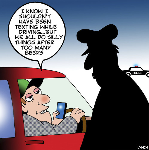 Cartoon: Texting while driving (medium) by toons tagged drunk,driving,while,patrol,highway,texting,driver,texting,highway,patrol,while,driving,drunk,driver