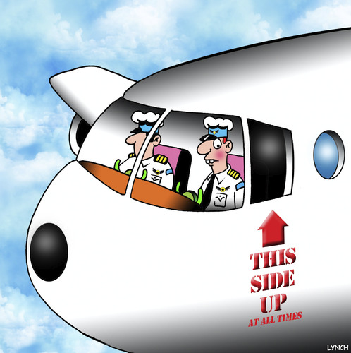 Cartoon: This side up (medium) by toons tagged this,side,up,airline,pilot,handle,with,care,flying,passengers,this,side,up,airline,pilot,handle,with,care,flying,passengers