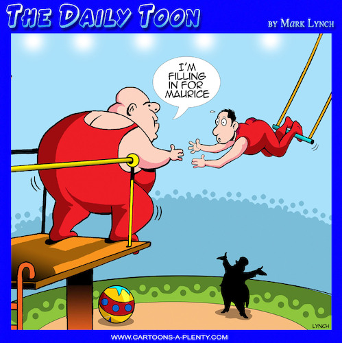 Cartoon: Trapeze fatty (medium) by toons tagged circus,obesity,performers,trapeze,artist,circus,obesity,performers,trapeze,artist
