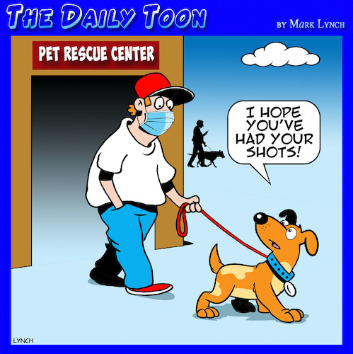 Cartoon: Vaccine shots (medium) by toons tagged rescue,dogs,vaccines,vaccination,rabies,rescue,dogs,vaccines,vaccination,rabies
