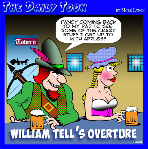 Cartoon: William Tell overture (medium) by toons tagged william,tell,kinky,pick,up,lines,wench,tavern,overtures,william,tell,kinky,pick,up,lines,wench,tavern,overtures