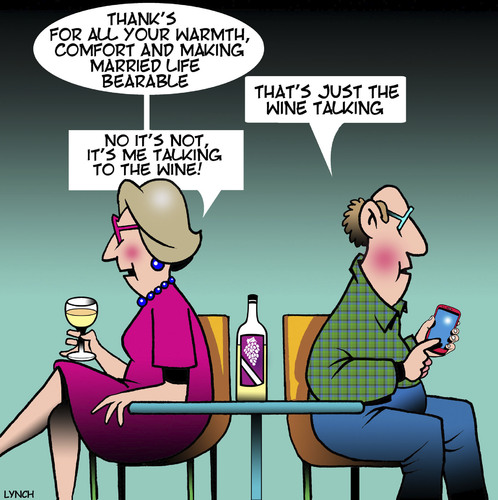 Cartoon: Wine talking (medium) by toons tagged boring,marriage,wine,vino,talking,to,boring,marriage,wine,vino,talking,to