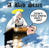 Cartoon: A bad start (small) by toons tagged heaven religion god self importance ego angels st peter death afterlife