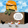 Cartoon: Agent orange (small) by toons tagged donald,trump,humpty,dumpty,eggs,chickens