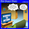 Cartoon: Back to school (small) by toons tagged covid,lockdowns,schools,resume,act,your,age,grow,up