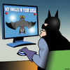 Cartoon: Batman (small) by toons tagged batman super hero bats hot singles