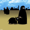 Cartoon: Burka dog (small) by toons tagged burka burqa dogs walking the dog