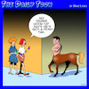 Cartoon: Centaur (small) by toons tagged pony,tail,centaur,tinder,blind,date,animals,half,horse,man,horses