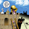 Cartoon: chips (small) by toons tagged chips,french,fries,oil,medievil,castle,siege,battle,war,food,chefs,restaurants,potatoes,burning