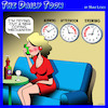 Cartoon: Covid 19 clock (small) by toons tagged coronavirus,panic,drunk