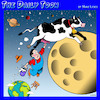 Cartoon: Cow over the moon (small) by toons tagged fairy,tales,cow,jumps,over,the,moon,farmer,milking