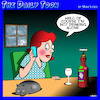 Cartoon: Drinking alone (small) by toons tagged wine,drinker,cats,drinking,alone