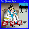 Cartoon: Elvis (small) by toons tagged blue,suede,shoes,elvis,presley,rock,and,roll,oldies,cats