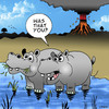 Cartoon: Farting Hippo (small) by toons tagged volcano,hippo,farting