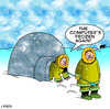 Cartoon: frozen (small) by toons tagged computers,eskimos,igloos
