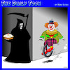 Cartoon: Grim Reaper (small) by toons tagged clowns,reaper,pie,in,the,face