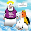 Cartoon: Holier than thou (small) by toons tagged righteous holier than thou shirt design angels halo