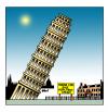 Cartoon: house for sale (small) by toons tagged leaning tower of pisa house sales italy