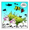 Cartoon: kids today (small) by toons tagged body,piercing,tattoos,kids,children,fish,fishing,hooks,oceans