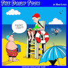 Cartoon: Life guard (small) by toons tagged life,guards,drowning,sea,rescue,savers