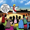 Cartoon: Nepotism (small) by toons tagged nepotism,bible,sermon,on,the,mount,relations