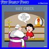 Cartoon: Papal headgear (small) by toons tagged the,pope,hat,check,girl,mortar