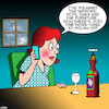 Cartoon: Polishing (small) by toons tagged housework,polishing,wine,housewife,cleaning