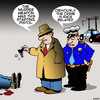 Cartoon: Race related (small) by toons tagged starting,pistol,murder,scene,police,race,relations,detectives,guns,law,and,order