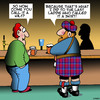Cartoon: Scottish kilt (small) by toons tagged kilt,scotland,fashion,skirt,kill,murder