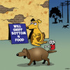 Cartoon: Sniff for food (small) by toons tagged dogs,begging,unhygienic,food,broke,poor,dog,habits