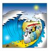 Cartoon: surfs up (small) by toons tagged moses pyramids jews bible old testament surfing surfboards pharohs red sea middle east egypt