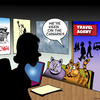 Cartoon: The Canaries (small) by toons tagged cats,travel,agency,canary,destinations,the,islands,animals
