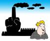 Cartoon: the finger (small) by toons tagged environment,ecology,greenhouse,gases,pollution,earth,day