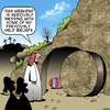 Cartoon: The Resurrection (small) by toons tagged easter,the,resurrection,apostles,life,after,death,bunny,eggs,religious,beliefs