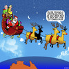 Cartoon: Uber taxi (small) by toons tagged santa,uber,taxi,christmas,xmas,rudolph,reindeer,sleigh