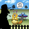 Cartoon: UFO Beaver cartoon (small) by toons tagged ufo,beaver,rocket,ship,timber,wood,types,take,me,to,your,leader